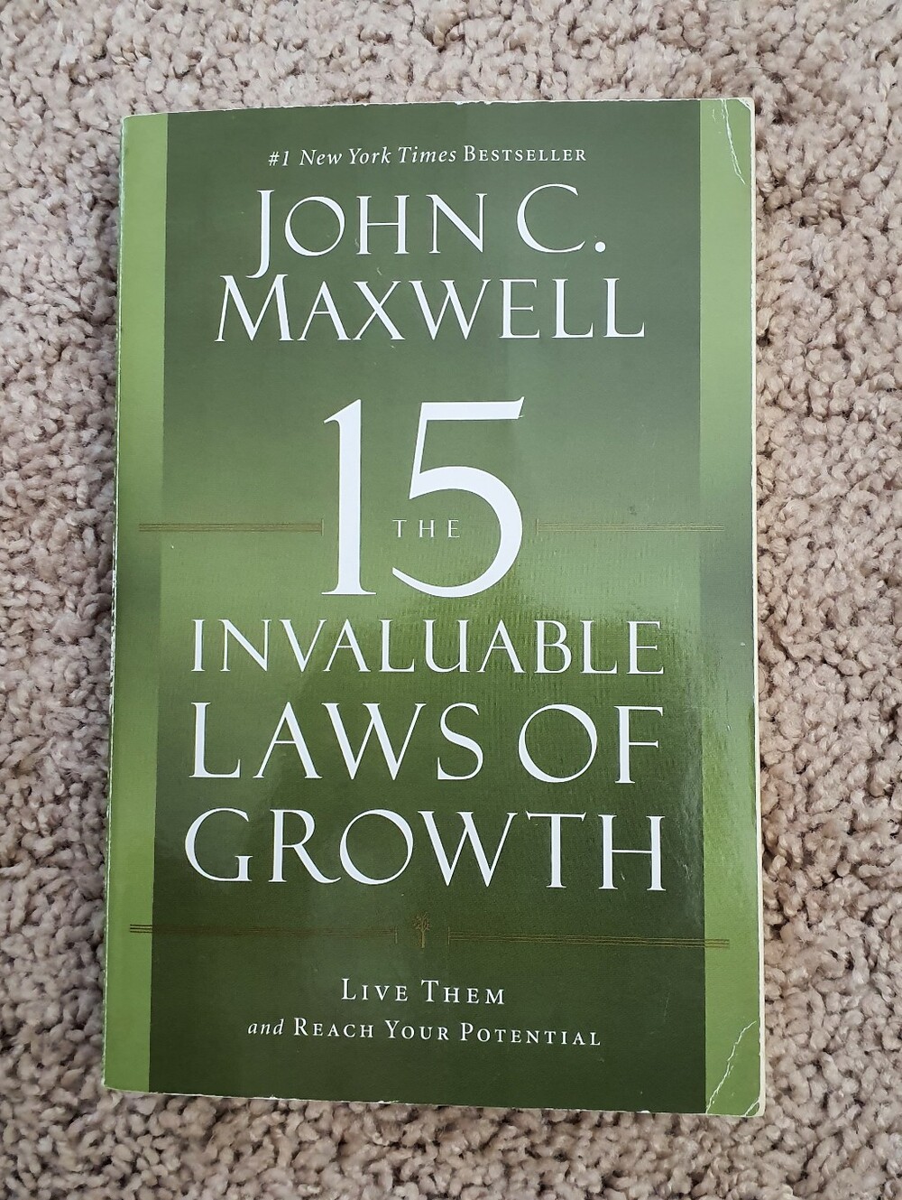 The 15 Invaluable Laws of Growth by John C. Maxwell Live Them & Reach PB (2014)